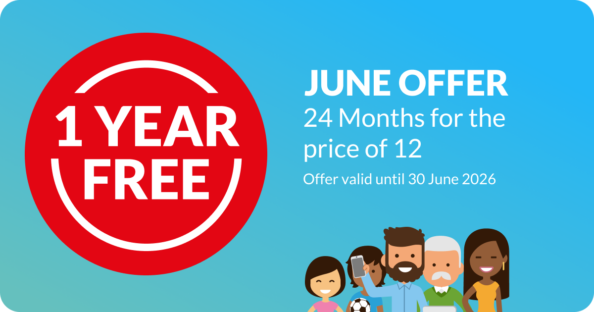June Offer - 12 months free